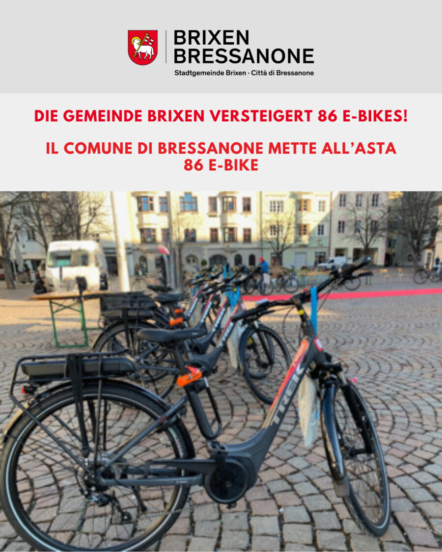 Il Comune mette all’asta 86 e-bike 