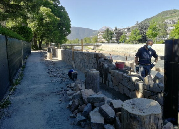 Hochwasserschutz am Eisack in Brixen wird weitergebaut
